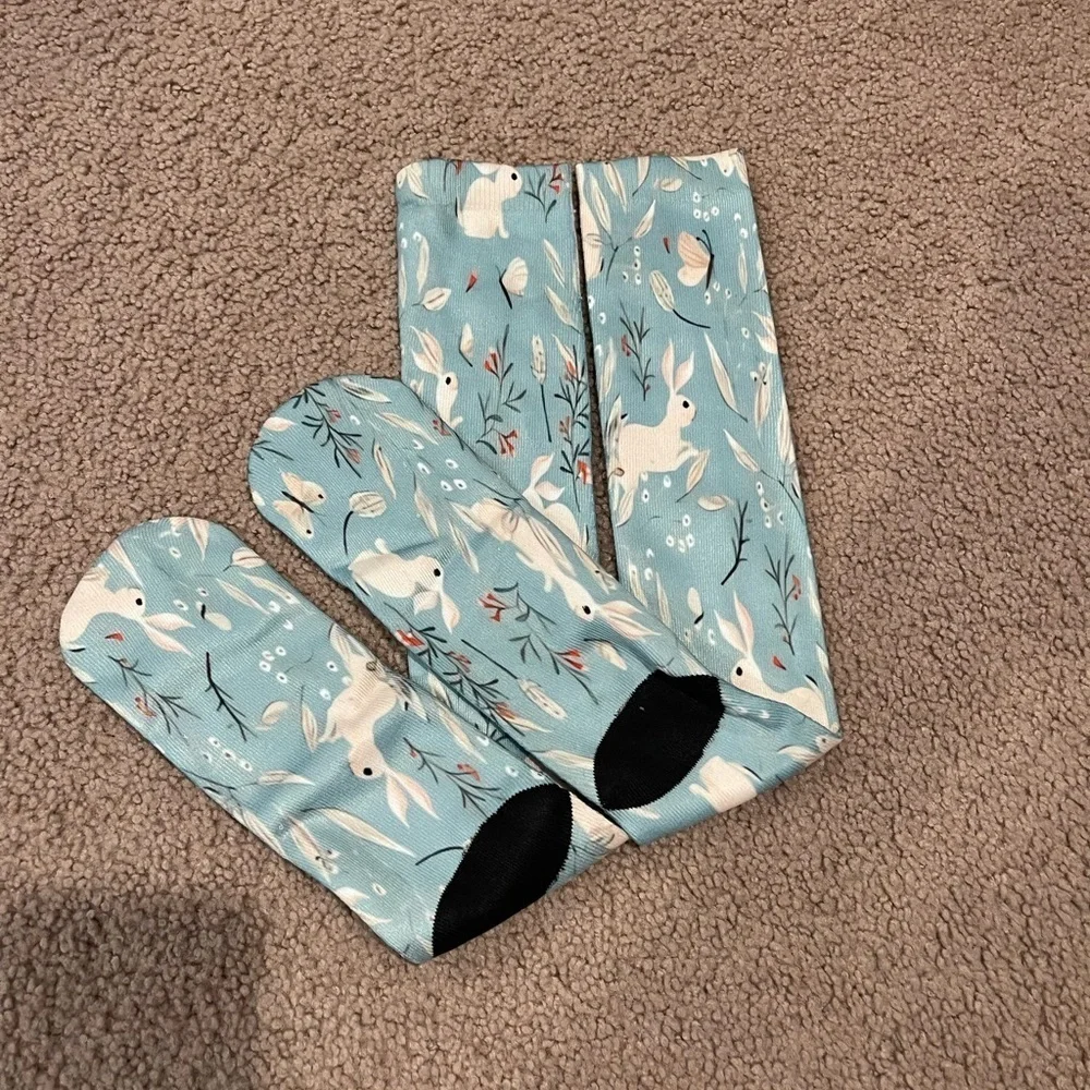 Rabbit/ Bunnies casual knee high socks/ leg warmer/ boot socks for girls